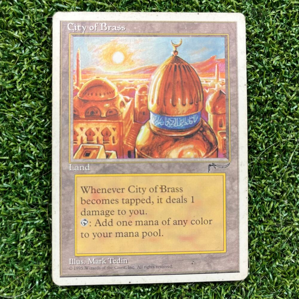 MTG City of Brass Chronicles Rare Land Vintage Magic The Gathering MP